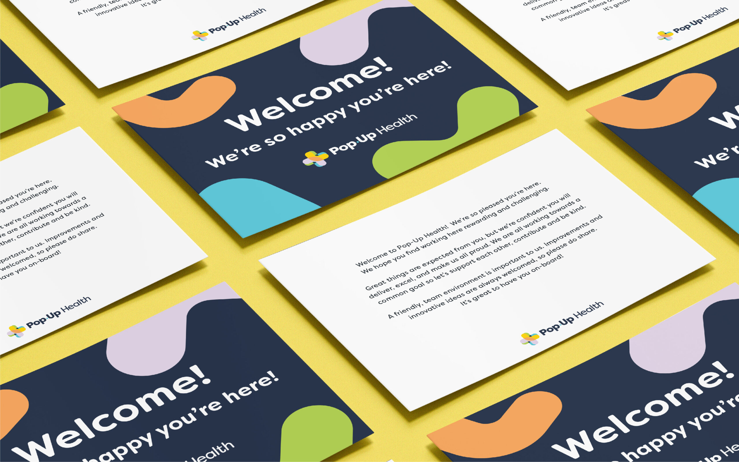 Pop-Up Health - Welcome cards